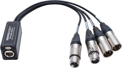 SES-4XLR2F2M-CAT 4 Channel Passive Balanced Audio Extender over CAT5/6/7 -RJ45 to 2 Female & 2 Male XLR